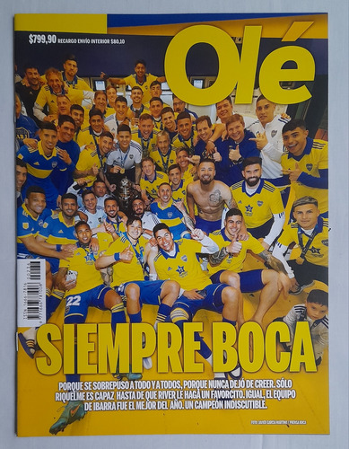 Revista Ole Especial Boca Campeon Liga Argentina 2022 