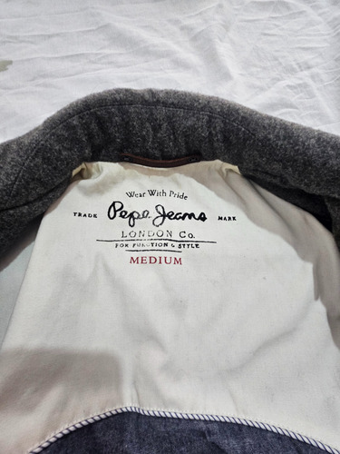 Tapado Pepe Jeans Hombre Talle M Importado 100% Lana Premium