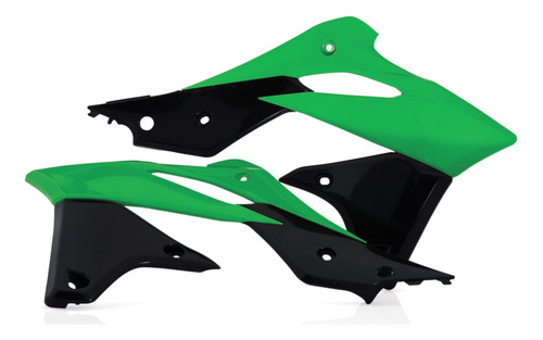 Set Aletas Radiador Ver/neg Kawasaki Kx 250 F 2013 Cafe Race