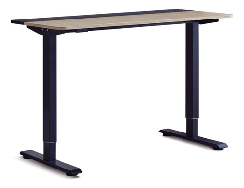 Escritorio Regulable En Altura - Standing Desk Electrónico Color Madera Con Negro