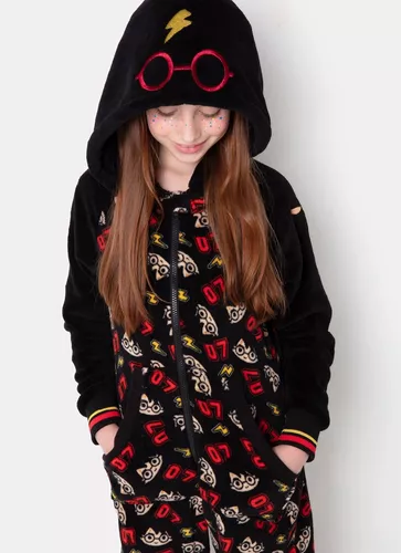 Pijama Macacão Kigurumi Traje Hogwarts Harry Potter Original