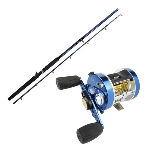 Kit Pesca Carretilha Caster 400  + Vara Maciça