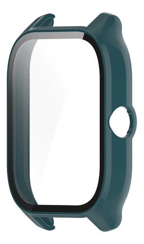 Case Con Cristal Templado 9h Compatible Amazfit Gts 4 Verde