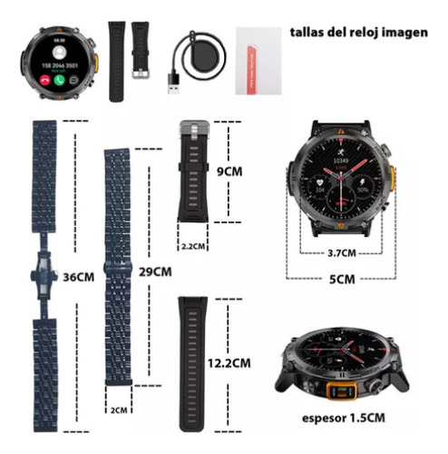 Homem Rj Smartwatch Eigii Ke3 3atm Com Lanterna