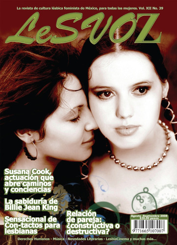 Imagen 1 de 1 de Revista Lesvoz #39, 2008, Cultura Lésbica Feminista 