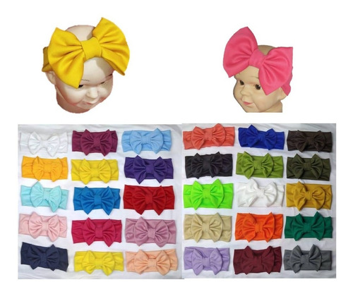Paquete Turbantes Gorros Algodón Bebe Moño 0-12 M