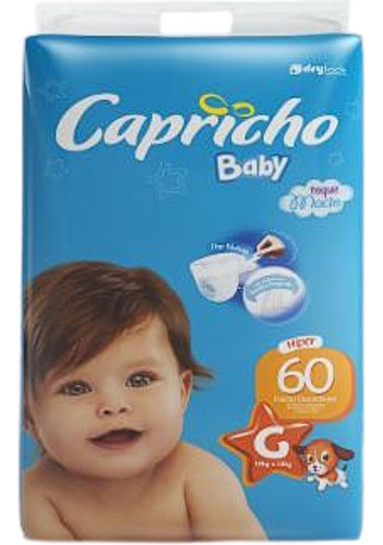 Fralda Descartável Infantil Capricho Baby -  Tamanho G Gênero Sem Gênero Tamanho Grande (g)