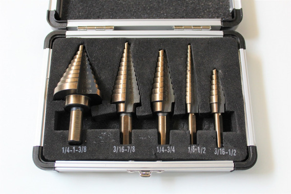 HSS Steel Step Drill Bit 1//4-3//4/" Titanium Coated Bits Multi Cut Tool
