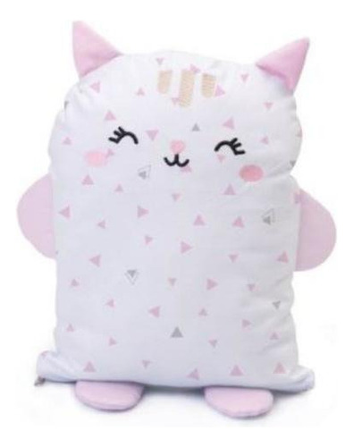 Travesseiro Naninha Mami Bichuus de 32 cm x 24 cm, color rosa