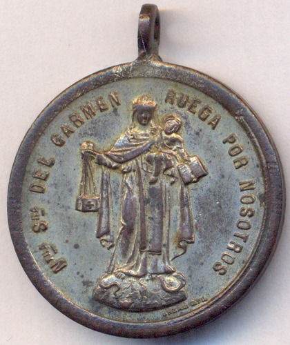 Medalla Pergamino Ntra Sra Del Carmen Bendice Makintash 1899