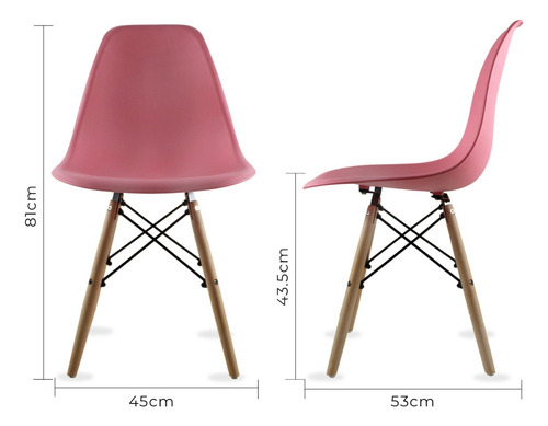 Mesa Rectangular 120x80 Nogal 4 Sillas Jm-1618 Oslo Rosa