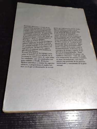 Exploración Del Autismo Donald Meltzer Y Otros Paidós Olivos (Usado)