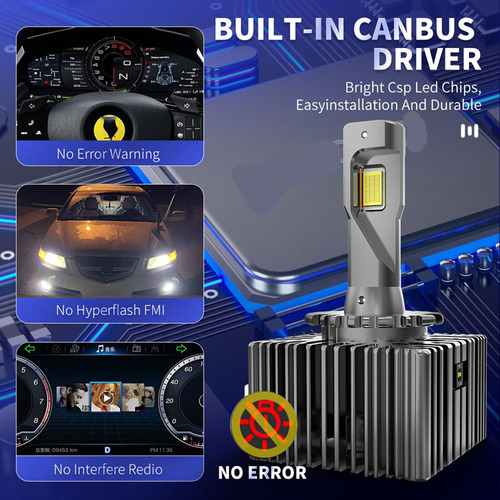 Faros Delanteros Led D3s Hid Canbus, 2 Unidades, 1:1 A Turbo