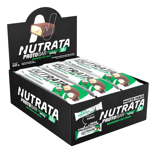 Barra Proteíca Proto Bar - Sabor Coconut - 9 Unidades De 70g - Nu...