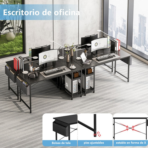 Escritorio Minimalista Metal Oficina Estacion Trabajo Repisa Negro