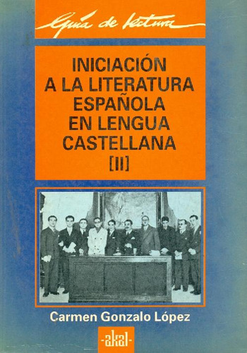 Libro Iniciacion A La Literatura Española En Lengua Castella