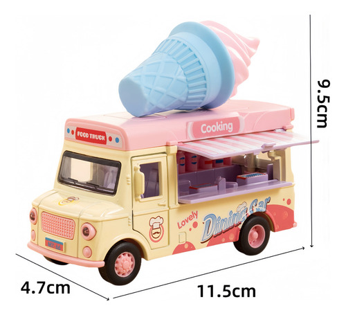 Fe Coche Comedor De Helados Con Luces Y Música For Niños