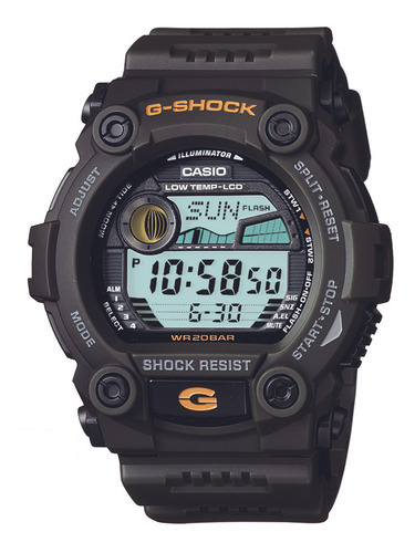Reloj Hombre Casio G-7900-3dr G-shock Color De La Correa Negro Color Del Bisel Negro Color Del Fondo Negro