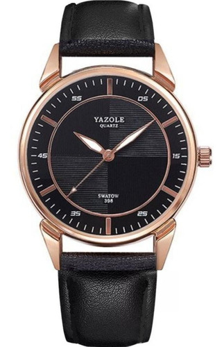 Relógio Masculino Yazole 398 Pulseira Preta + Caixa