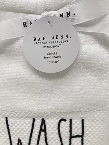 Rae Dunn By Magenta Terry Cloth Juego De 2 Toallas De Mano P