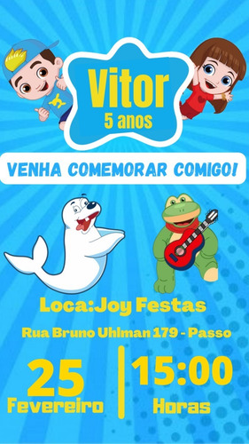 Imagem 3 de 6 de Convite Para Aniversário Do Luccas Neto Whatsapp / Email