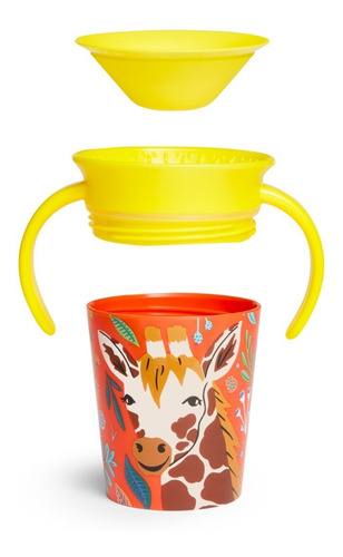 Copo De Treinamento C/ Alça 360 Wild Girafa 177ml - Munchkin