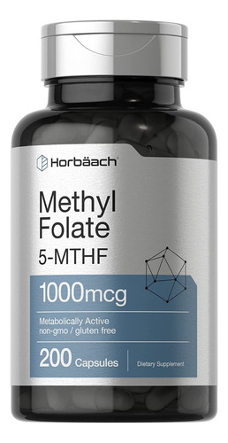 Folato De Metilo 1000 Mcg Horbäach 200 Capsulas