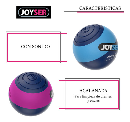 2 Pelotas Para Perro Mediano Balls Juguete Resistente Joyser Color Azul