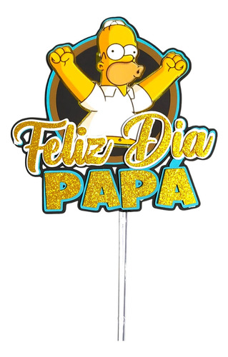 Cake Topper Simpson - Dia Del Padre 