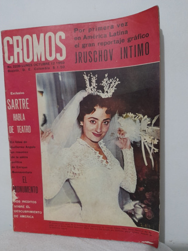 Revista Cromos # 2209 / Octubre 12 1959