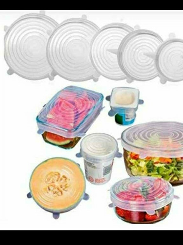 Tapas De Silicona Set De 6 Diferentes Tamaños