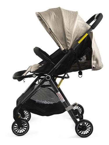 Imagen 3 de 4 de Cochecito de paseo Rainbow Topaz beige con chasis color negro