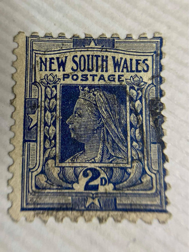 Sello Postal Nueva Gales Del Sur 1910 