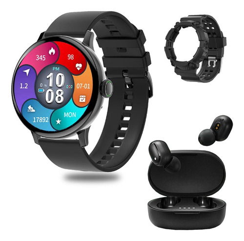 Smartwatch Reloj Dt2 + Malla + Auriculares Bluetooth A6s 
