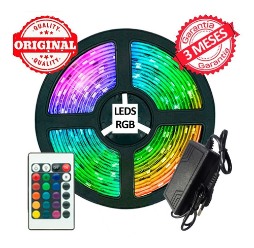 Fita De Led Rgb Usb 5 Metros + Controle Decoração Tensão de operação 12V 110V/220V