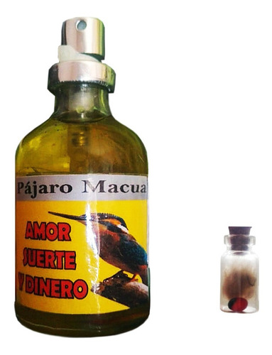 Pájaro Macuá Perfume +amuleto Amor Suert Instrucción Oración