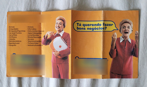 Folheto Ibazar / Mercado Livre Com Nair Bello - Década De 90 (Usado)