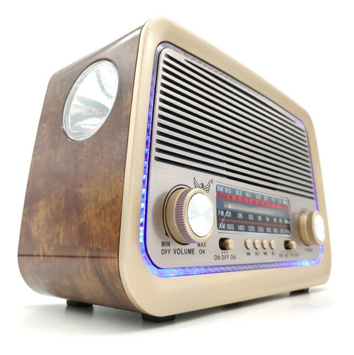 Imagem 2 de 6 de Rádio Am Fm Sw Estilo Retrô Vintage Bluetooth Usb Pen Drive