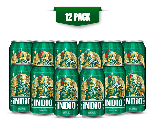 Cerveza Indio 12 latas de 355ml