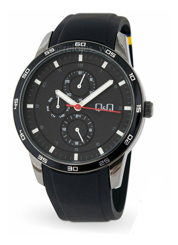 Reloj Q&q Hombre Fechario Completo Aa38j502 De Lujo