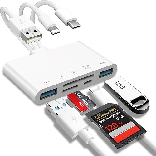 Lector De Tarjetas De Memoria 5 En 1, Adaptador Usb Otg Y Le