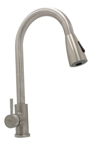 Imagen 3 de 6 de Llave Monomando Grifo Cocina Fregadero Acero Inox 2 Chorros