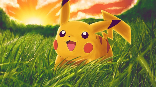 Póster Pokémon Lámina 48x32cm. 300gs. Pikachu