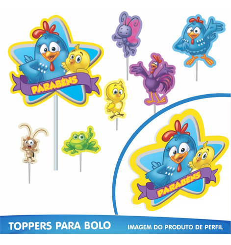 Imagem 6 de 9 de Kit Festa Fácil Galinha Pintadinha - Decoração Aniversário