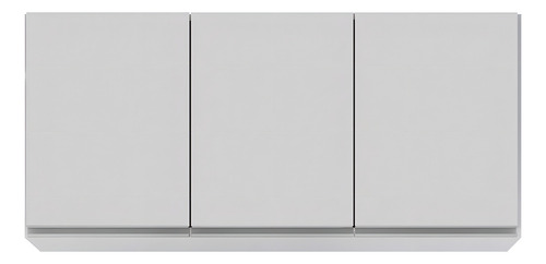 Armário Cozinha De Canto Lumil Móveis 7 Peças CP21 com pia inox cor branco