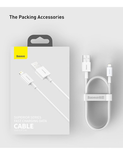 Cable Baseus Usb A iPhone iPad Original 1 Metros