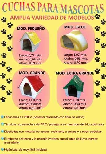 Imagen 5 de 5 de Cucha Modelo Grande 1,00 X 0,90 X 0.92
