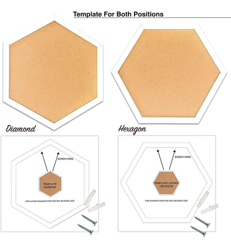 Tablas De Corcho Con Forma De Diamante Hexagonal, Paquete De