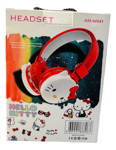 Audífonos Manos Libres Diadema Hello Kitty