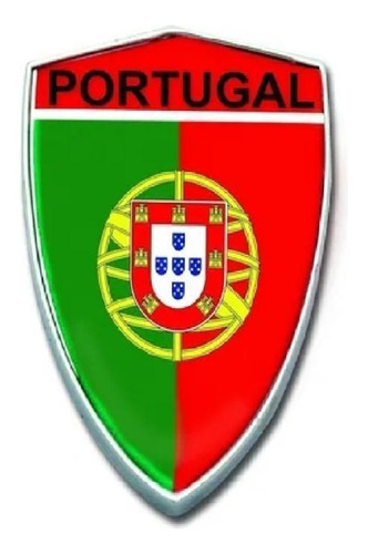 Emblema Adesivo Alto Relevo 3d Escudo Portugal Resinado